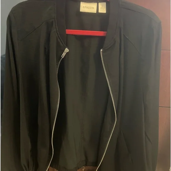 Blazer Argenté Chico’s Pour Femme – Taille 2 – Veste De Costume Doublée